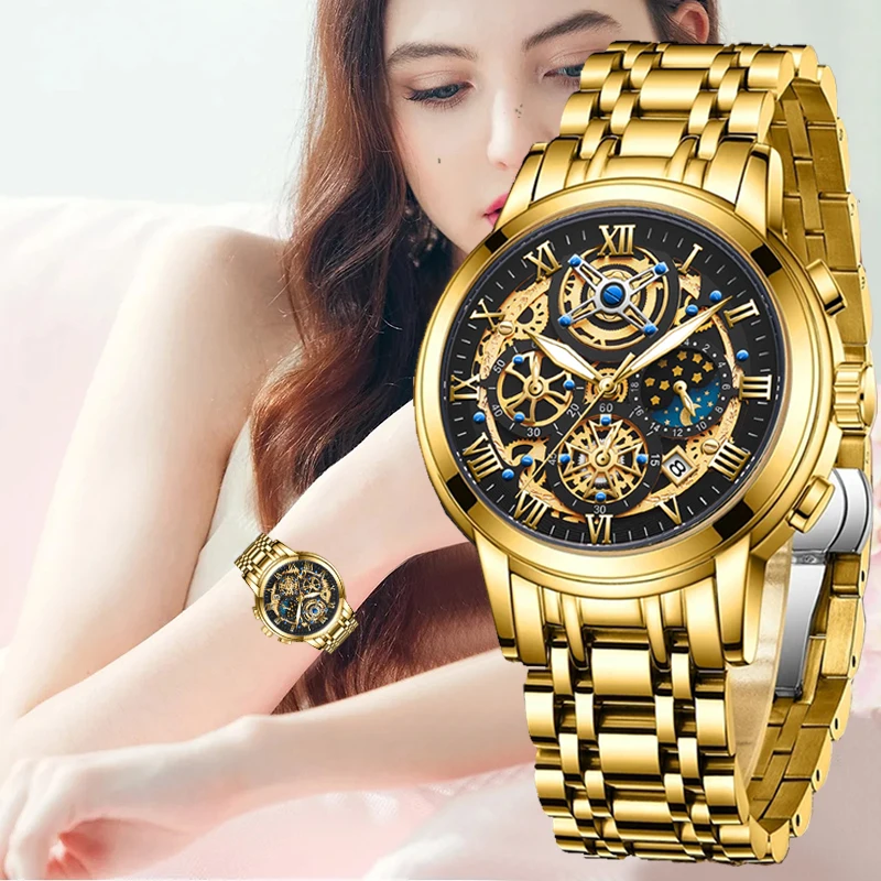 LIGE Top Brand Luxury Fashion Gold Women Watch Elegant Hollow Waterproof Watches for Women Sport Quartz Chronograph Reloj Mujer
LIGE Top Brand Luxury Fashion Gold Women Watch Elegant Hollow Waterproof Watches for Women Sport Quartz Chronograph Reloj Mujer