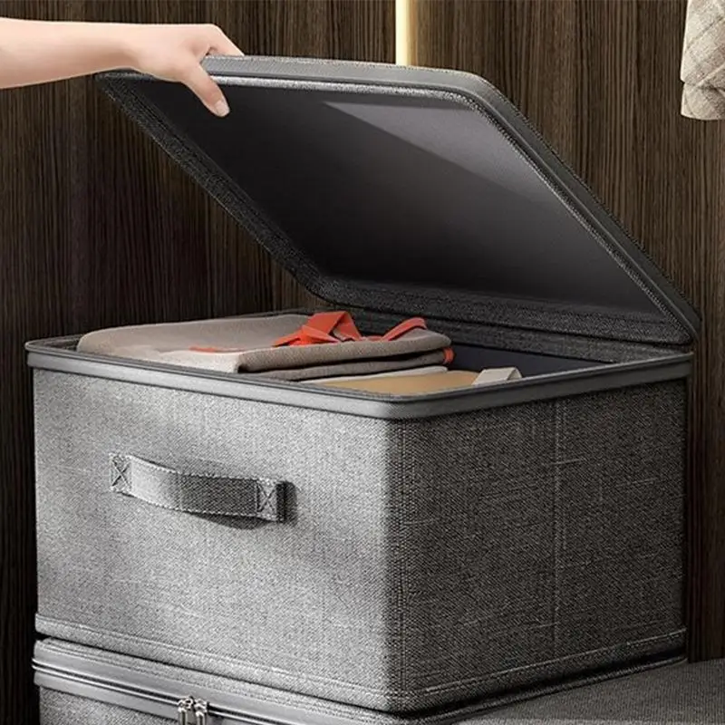 Lockable Fabric Storage Box Foldable Wardrobe Organizer for Clothes And Accessories Home And Office Use Large Capacity
Lockable Fabric Storage Box Foldable Wardrobe Organizer for Clothes And Accessories Home And Office Use Large Capacity