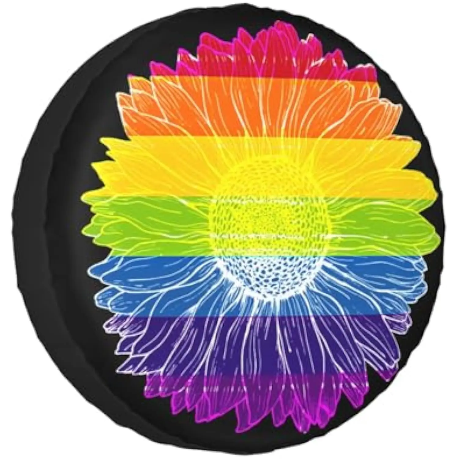 Rainbow Sunflower Spare Tire Cover Waterproof Protector for SUV RV Truck Camper Trailer
Rainbow Sunflower Spare Tire Cover Waterproof Protector for SUV RV Truck Camper Trailer