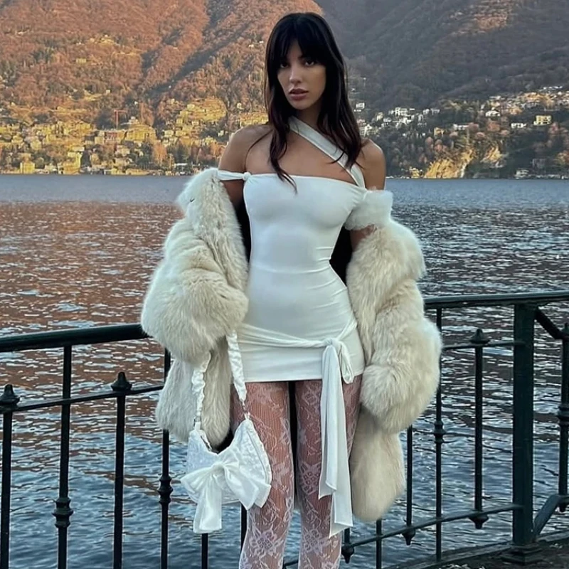 Sweet and spicy Dress Women One Shoulder Birthday Parties Bandage Knot Knot Solid Skinny Vacation Birthday Parties Mini Bodycon
Sweet and spicy Dress Women One Shoulder Birthday Parties Bandage Knot Knot Solid Skinny Vacation Birthday Parties Mini Bodycon