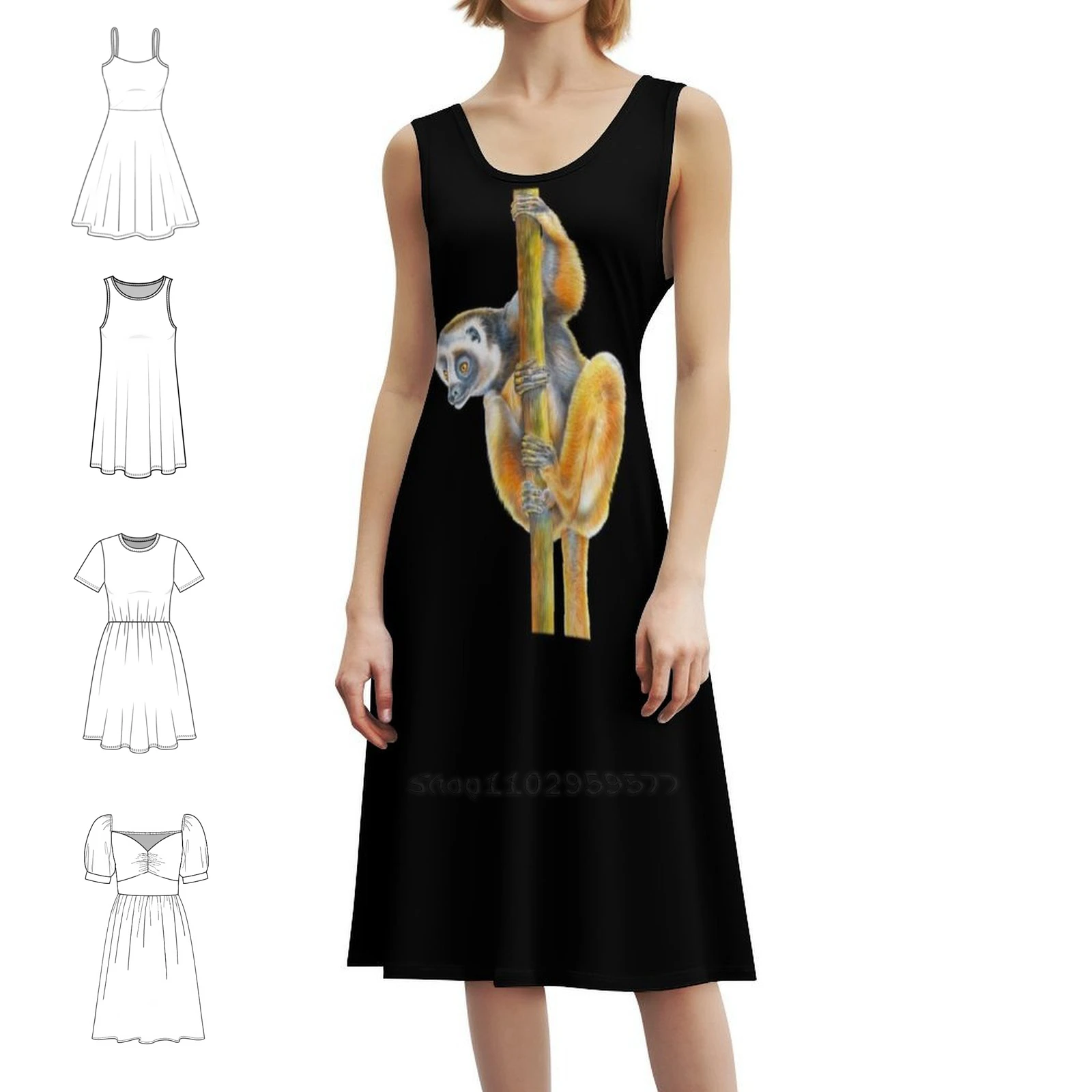 Lemur Korean Style Dress For Women Elegant Casual Dress For Party Or Daily Wear Lemur Lemurs Monkey Monkeys Diademed Female
Lemur Korean Style Dress For Women Elegant Casual Dress For Party Or Daily Wear Lemur Lemurs Monkey Monkeys Diademed Female
