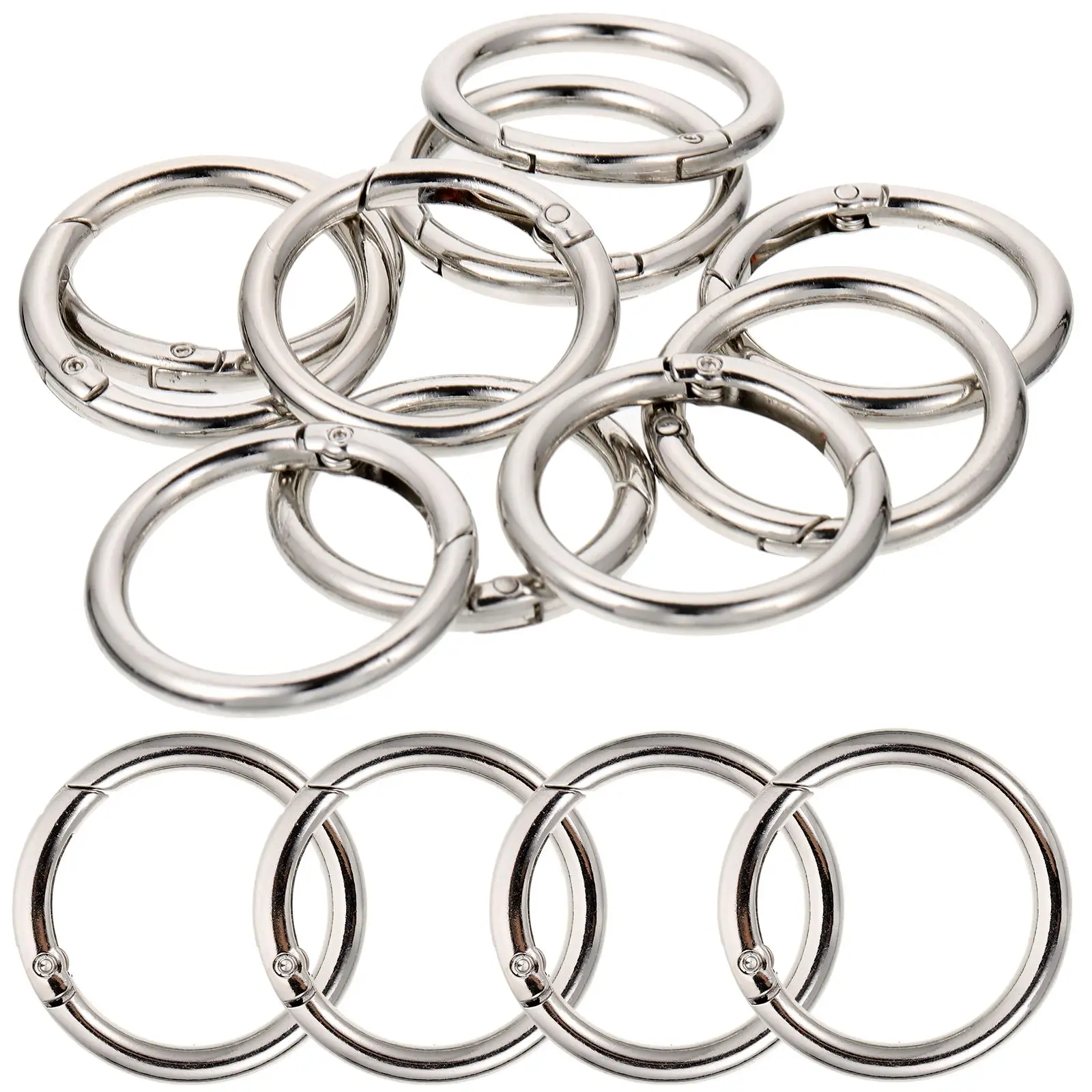 10 Pcs Spring Buckle Key Split Rings Keychains Round Circle Small Alloy Keyring Hoop Retro Style Portable Metal Jewelry
10 Pcs Spring Buckle Key Split Rings Keychains Round Circle Small Alloy Keyring Hoop Retro Style Portable Metal Jewelry