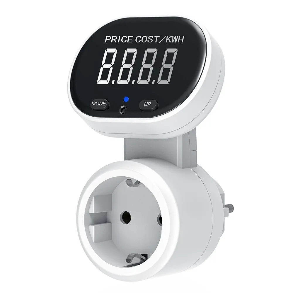 EU Plug Large Screen Rotatable Power Meter Socket 16A 3680W High Power Energy Monitor Billing Outlet 230V 50Hz Metering Socket
EU Plug Large Screen Rotatable Power Meter Socket 16A 3680W High Power Energy Monitor Billing Outlet 230V 50Hz Metering Socket