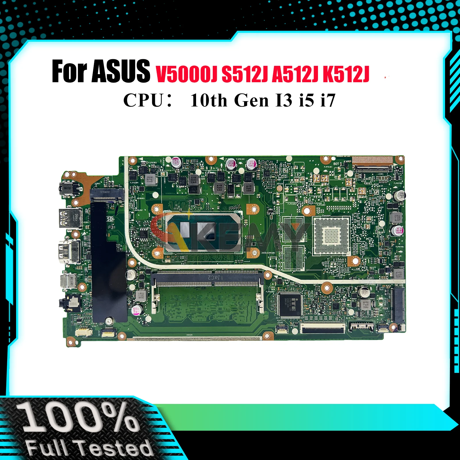 X512JA Laptop Motherboard For ASUS S512J V5000J X512JAW F512J X512JAU X512JF X512J X512JP A512J Mainboard With 10th Gen I3 i5 i7
X512JA Laptop Motherboard For ASUS S512J V5000J X512JAW F512J X512JAU X512JF X512J X512JP A512J Mainboard With 10th Gen I3 i5 i7