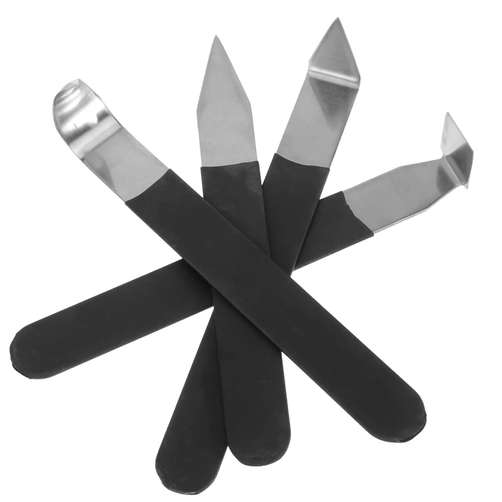 4 Pcs Stainless Steel Clay Sculpture Hand Tools Serrated Trimming Knife Set for Pottery Carving Professional Use
4 Pcs Stainless Steel Clay Sculpture Hand Tools Serrated Trimming Knife Set for Pottery Carving Professional Use