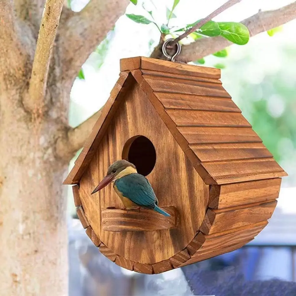 Bird Villas Wooden Bird Nest Durable Minimalist Bird Feeder Hanging Bird House Cave
Bird Villas Wooden Bird Nest Durable Minimalist Bird Feeder Hanging Bird House Cave