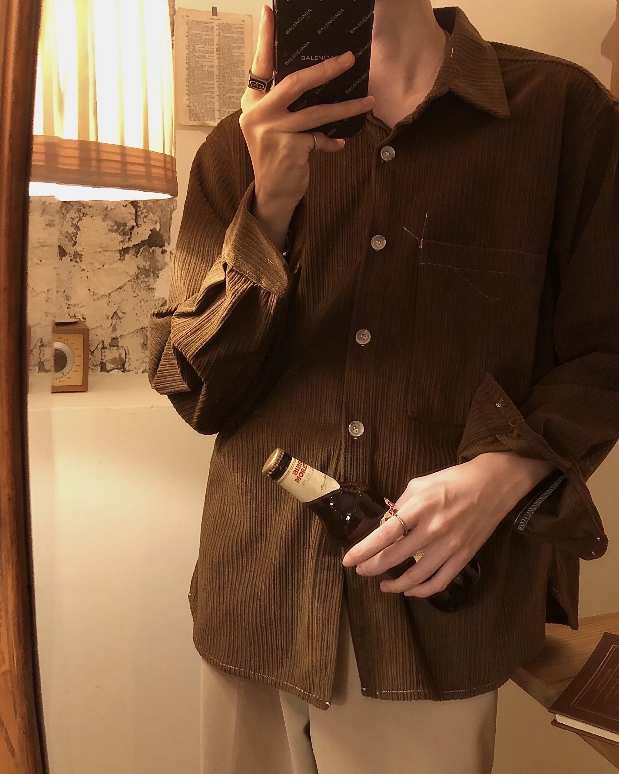 Retro American Pure Color Corduroy Long Sve Men's irt Spring Autumn Casual Trendy Design Versatile Loose Fit Top
Retro American Pure Color Corduroy Long Sve Men's irt Spring Autumn Casual Trendy Design Versatile Loose Fit Top