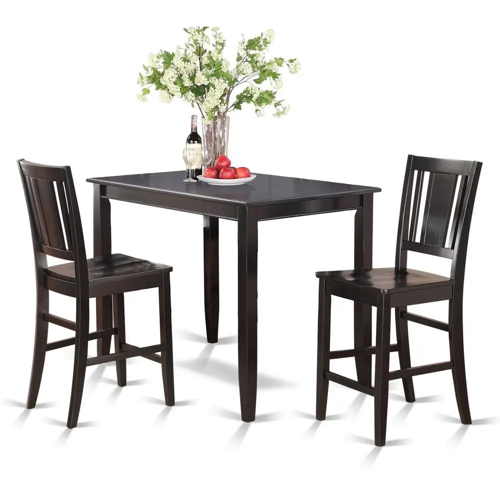 BUCK3BLKW 3 Piece Kitchen Counter Height Dining Table Set Contains a Rectangle Dining Room Table and 2 Wooden Seat Chairs, 30x4
BUCK3BLKW 3 Piece Kitchen Counter Height Dining Table Set Contains a Rectangle Dining Room Table and 2 Wooden Seat Chairs, 30x4