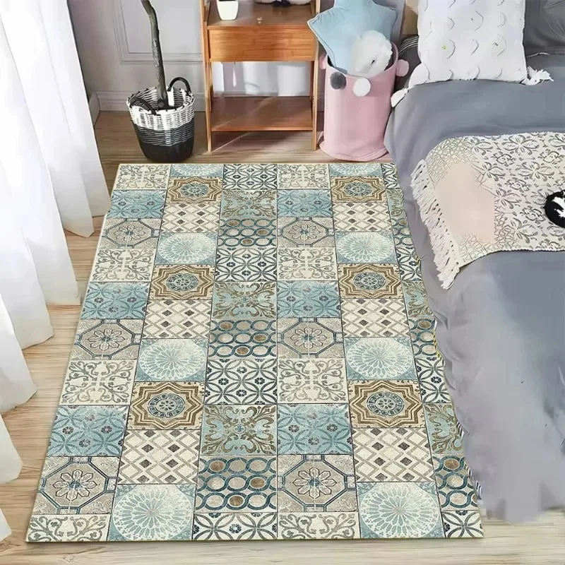 VIKAMA Vinyl Non-slip Washable Rug for Kitchen Decor