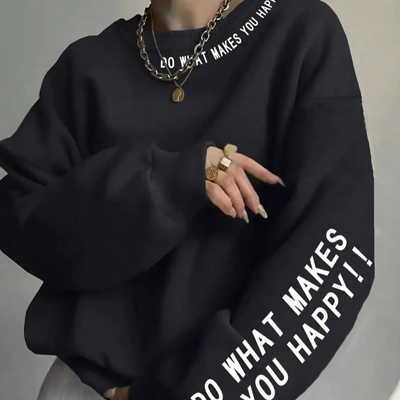 Autumn Winter Women Sweatshirt American Fashion Casual All Match Loose Pullovers Lady Letter O Neck Long Sleeve Hip Hop Tops
Autumn Winter Women Sweatshirt American Fashion Casual All Match Loose Pullovers Lady Letter O Neck Long Sleeve Hip Hop Tops