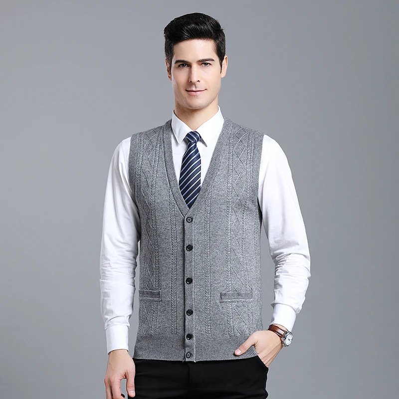 Men Plaid Wool Cardigan Vest Spring & Autumn Sleeveless Knit Coat Male Casual V-Neck Knitwear Sweater Vest
Men Plaid Wool Cardigan Vest Spring & Autumn Sleeveless Knit Coat Male Casual V-Neck Knitwear Sweater Vest