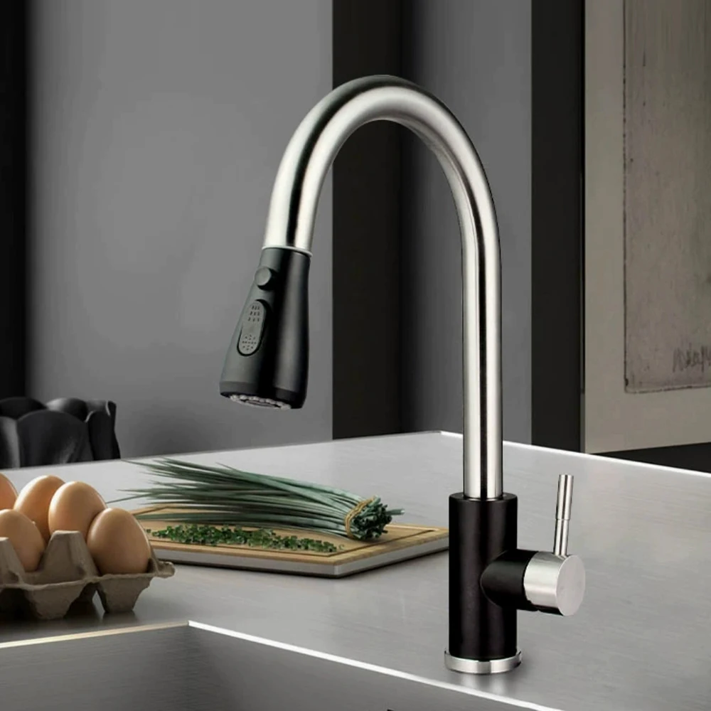 Смеситель для кухонной мойки из матовой серой нержавеющей стали 304, смеситель для холодной и горячей воды, вращение на 360 градусов, сердечник клапана церемонии
Смеситель для кухонной мойки из матовой серой нержавеющей стали 304, смеситель для холодной и горячей воды, вращение на 360 градусов, сердечник клапана церемонии