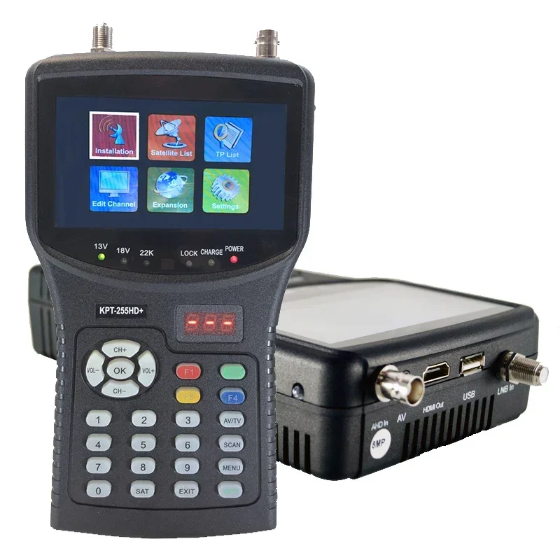 1080p DVB-S/S2 MP4 HD Digital Satellite Meter KPT-255HD+ USB2.0 Satfinder Detector 4.3 Inch LCD Display TV Receiver
1080p DVB-S/S2 MP4 HD Digital Satellite Meter KPT-255HD+ USB2.0 Satfinder Detector 4.3 Inch LCD Display TV Receiver