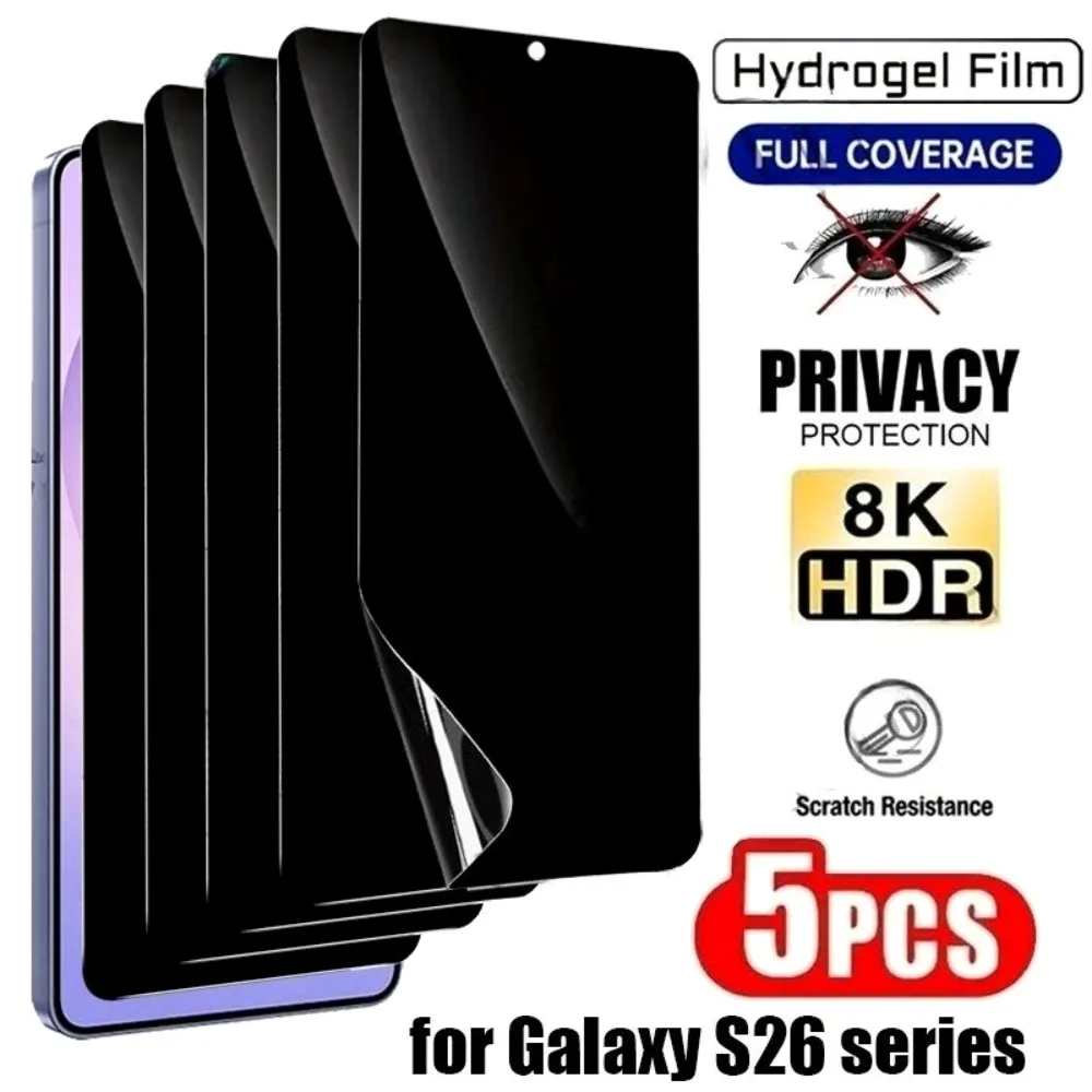 5Pcs Anti Spy Hydrogel Film for Samsung Galaxy S26 S25 S24 S23 Ultra S22 S21 S20 Plus S25 S24 FE Anti-Scratch Screen Protector
5Pcs Anti Spy Hydrogel Film for Samsung Galaxy S26 S25 S24 S23 Ultra S22 S21 S20 Plus S25 S24 FE Anti-Scratch Screen Protector