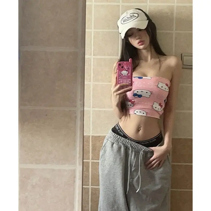 Sanrio Hello Kittys New Style Navel Stripe Vest Girl Student Fashion Summer Cute Sexy Sweet Hot Girl Style Short Print Cartoon
Sanrio Hello Kittys New Style Navel Stripe Vest Girl Student Fashion Summer Cute Sexy Sweet Hot Girl Style Short Print Cartoon