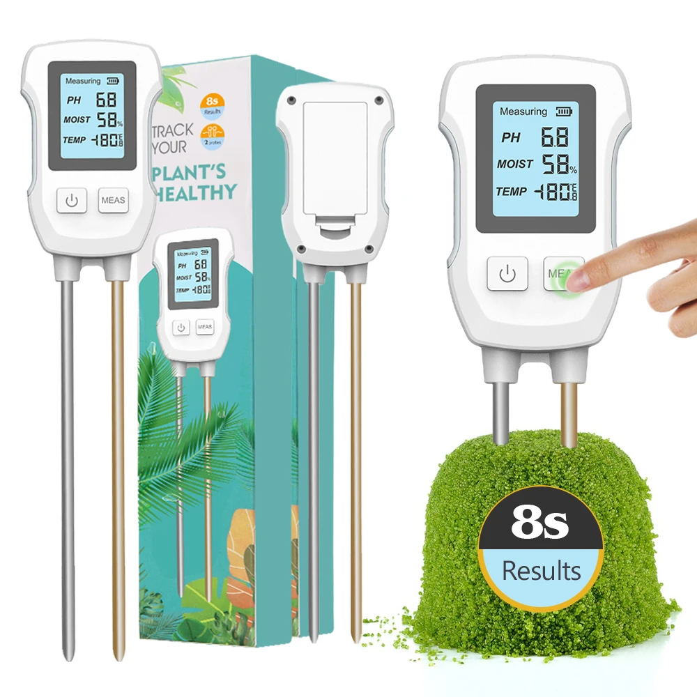 3 in 1 Digital Soil Meter LCD Screen Soil Tester PH Moisture Temperature Test for Garden Farm Instrument Detector Plants Sensor
3 in 1 Digital Soil Meter LCD Screen Soil Tester PH Moisture Temperature Test for Garden Farm Instrument Detector Plants Sensor