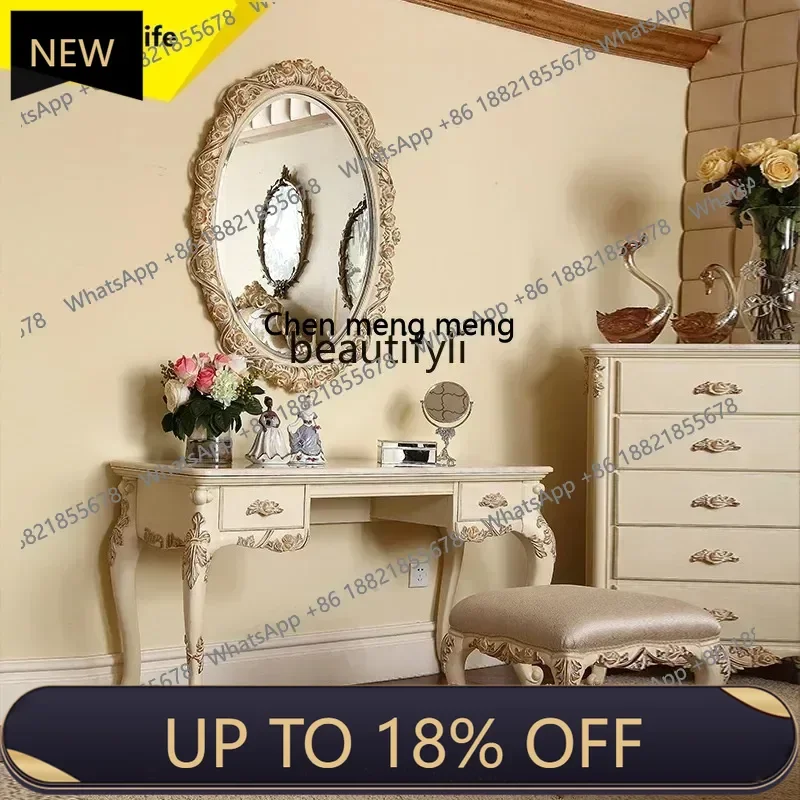P178 Ivory White Vintage Dressing Table Set European Style Makeup Table Home Design Luxury Dressing Cabinet
P178 Ivory White Vintage Dressing Table Set European Style Makeup Table Home Design Luxury Dressing Cabinet
