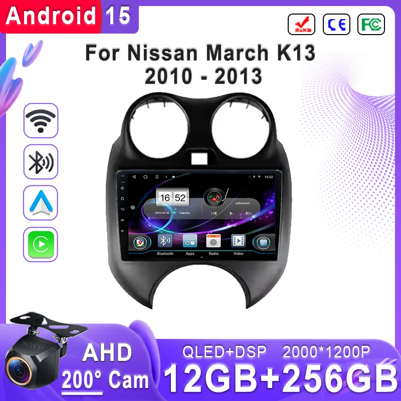 Android 15 2K Incell Screen For Nissan March K13 2010 - 2013 Stereo Head Unit GPS Navigation High-performance CPU Touch Screen
Android 15 2K Incell Screen For Nissan March K13 2010 - 2013 Stereo Head Unit GPS Navigation High-performance CPU Touch Screen