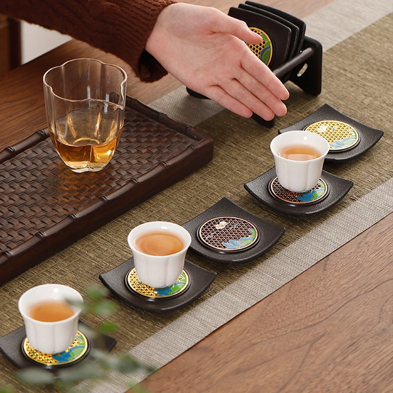 Enamel Chinese Style Coaster Square Non-slip Heat Insulation Tea Cup Mat Tea Ceremony Kung Fu Tea Pads Tea Set Accessories
Enamel Chinese Style Coaster Square Non-slip Heat Insulation Tea Cup Mat Tea Ceremony Kung Fu Tea Pads Tea Set Accessories