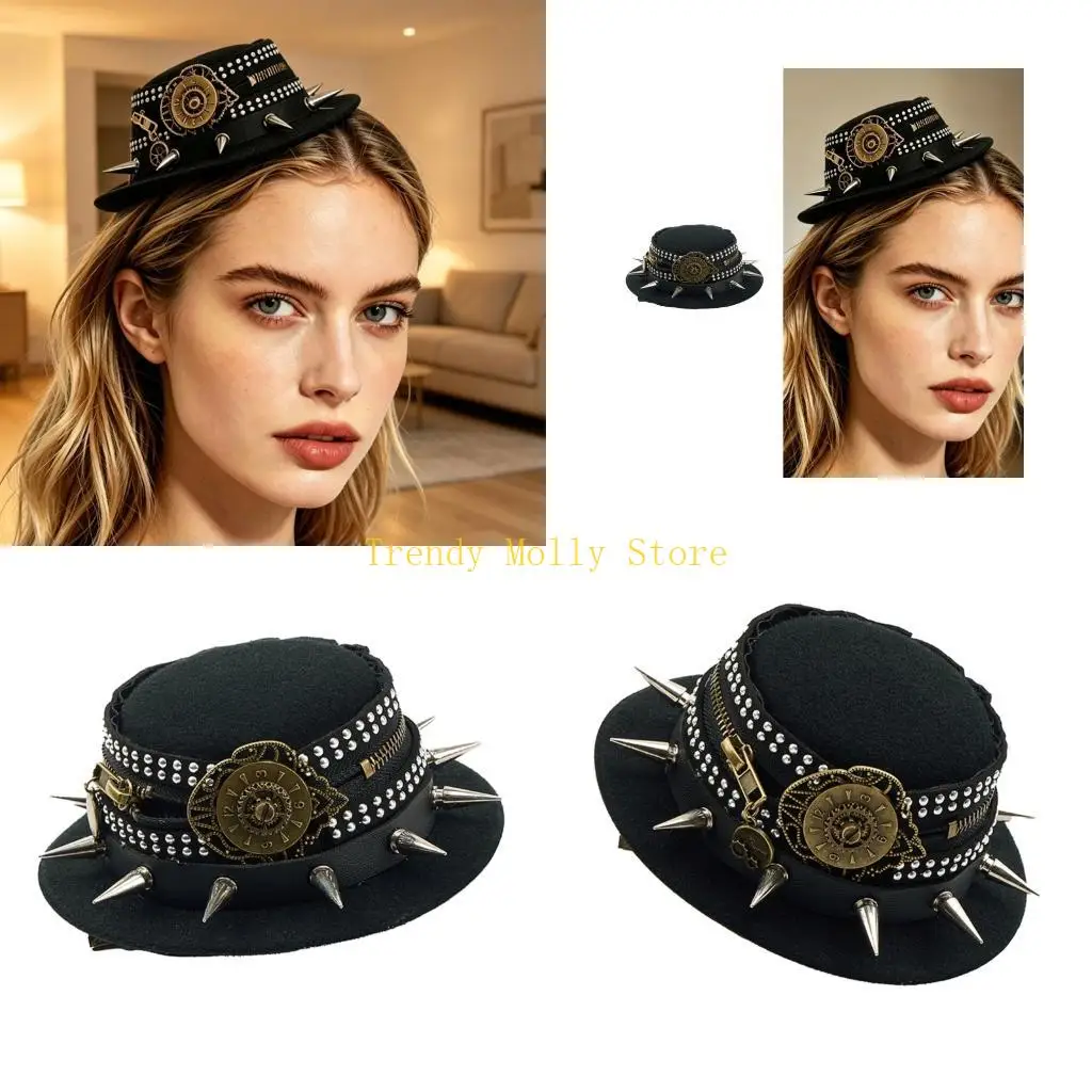 N5KB Elegant Steampunk Mini Top Hat Hairpin Headwear For Women Girls Fashion Party
N5KB Elegant Steampunk Mini Top Hat Hairpin Headwear For Women Girls Fashion Party