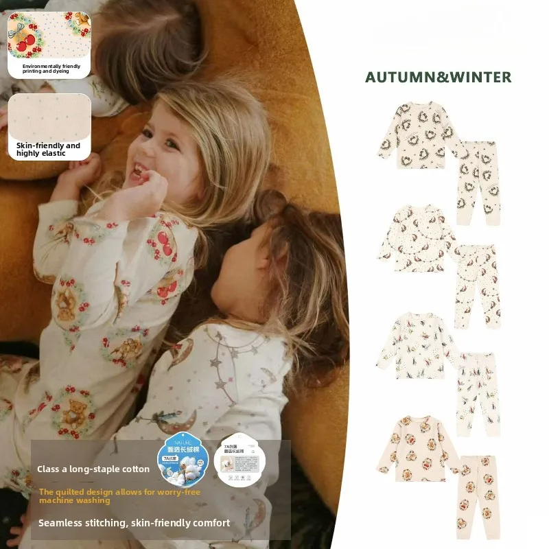 Baby Long-sleeved T-shirt Leggings Set New Autumn and Winter Style Printed Children's Pajamas Home Wear for Boys and Girls
Baby Long-sleeved T-shirt Leggings Set New Autumn and Winter Style Printed Children's Pajamas Home Wear for Boys and Girls