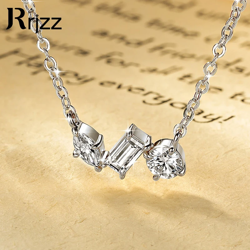 Rrjzz Three Stone D-Color Full Moissanite Pendant Necklace for Women Marquise Emerald Round Cut Necklace Birthday Jewelry Gifts
Rrjzz Three Stone D-Color Full Moissanite Pendant Necklace for Women Marquise Emerald Round Cut Necklace Birthday Jewelry Gifts
