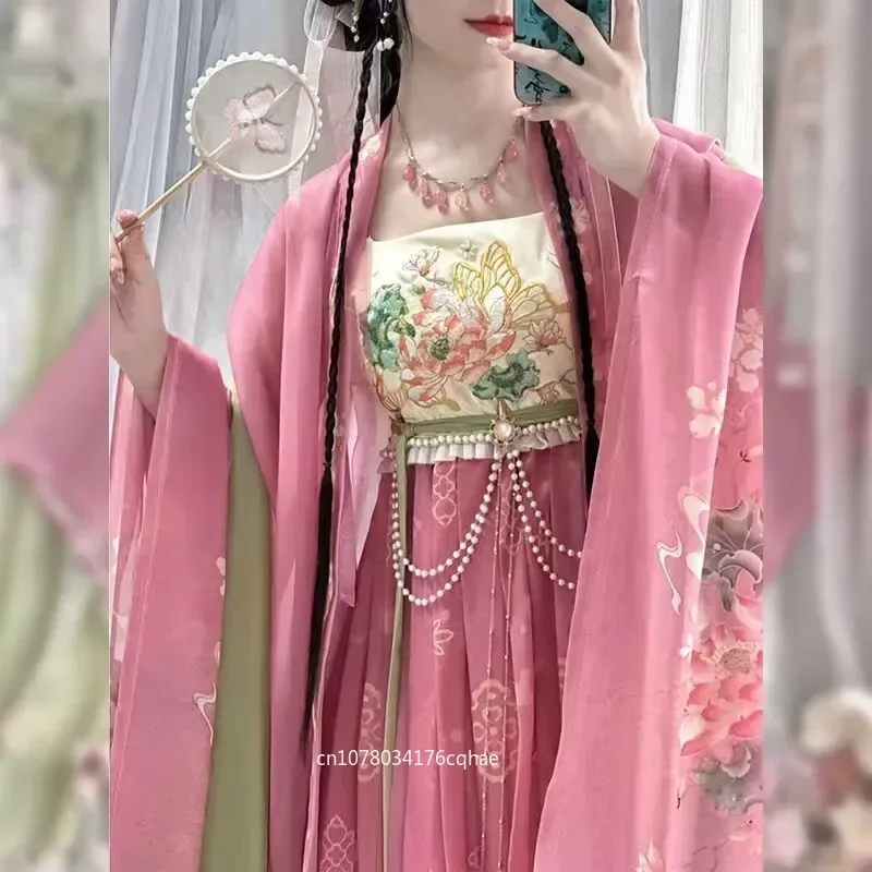 Chinese Hanfu Dress Women Carnival Cosplay Costume Ancient Tang Dynasty Embroidered Pink Gradient Hanfu Party Birthday Dress
Chinese Hanfu Dress Women Carnival Cosplay Costume Ancient Tang Dynasty Embroidered Pink Gradient Hanfu Party Birthday Dress