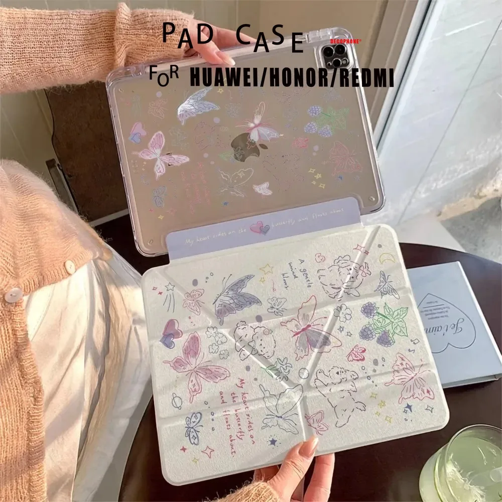 Ins Butterfly Puppy Cute 3+Y Fold tablet Case FOR HUAWEI MatepadPro/matepad air/HONOR V9/GT/10PRO/REDMI SE/PADM7/PAD2
Ins Butterfly Puppy Cute 3+Y Fold tablet Case FOR HUAWEI MatepadPro/matepad air/HONOR V9/GT/10PRO/REDMI SE/PADM7/PAD2
