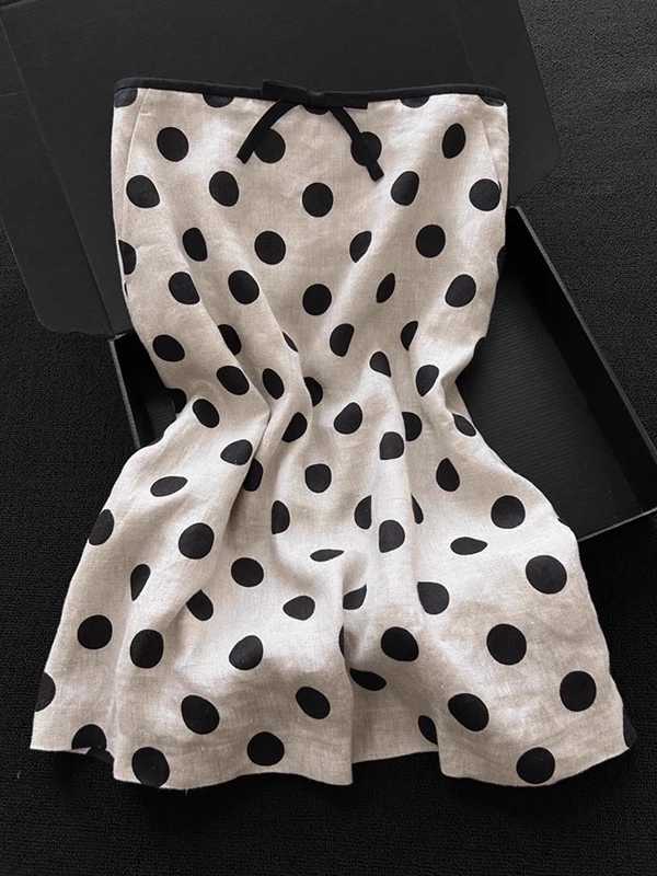 White Polka Dot Lin Half Body Skirt Women's Summer Slim Fit High Waist A-Line Skirt Commute Style Midi Skirt Slimming Effect
White Polka Dot Lin Half Body Skirt Women's Summer Slim Fit High Waist A-Line Skirt Commute Style Midi Skirt Slimming Effect