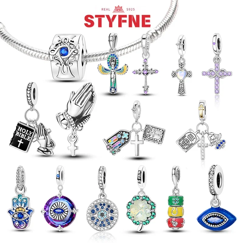 Silver 925 Virgin Praying Hands Dangle Cross Beads Charm for Women Fit Original Charms Bracelet DIY Fine Jewelry Gifts
Silver 925 Virgin Praying Hands Dangle Cross Beads Charm for Women Fit Original Charms Bracelet DIY Fine Jewelry Gifts