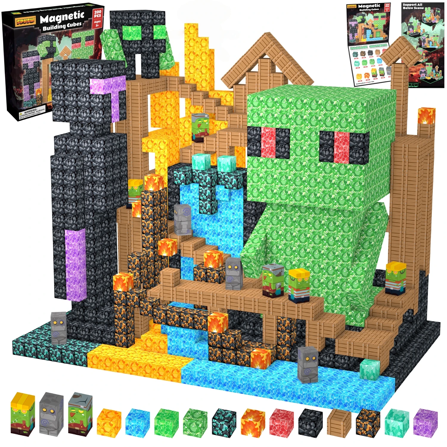 Creative Magnetic Green Monster Building Blocks Set STEM Educational Toy DIY tabletop decoration Model Birthday Gift for Kids
Creative Magnetic Green Monster Building Blocks Set STEM Educational Toy DIY tabletop decoration Model Birthday Gift for Kids