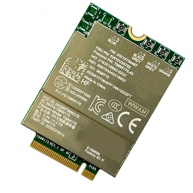 A92Z FRU 5W10V25782 5G NR M. 2 карты T99W175 X55 модуль с антенной для ноутбука Yoga 5G-14Q8CX05 Ideapad 5G-14Q8X05
A92Z FRU 5W10V25782 5G NR M. 2 карты T99W175 X55 модуль с антенной для ноутбука Yoga 5G-14Q8CX05 Ideapad 5G-14Q8X05