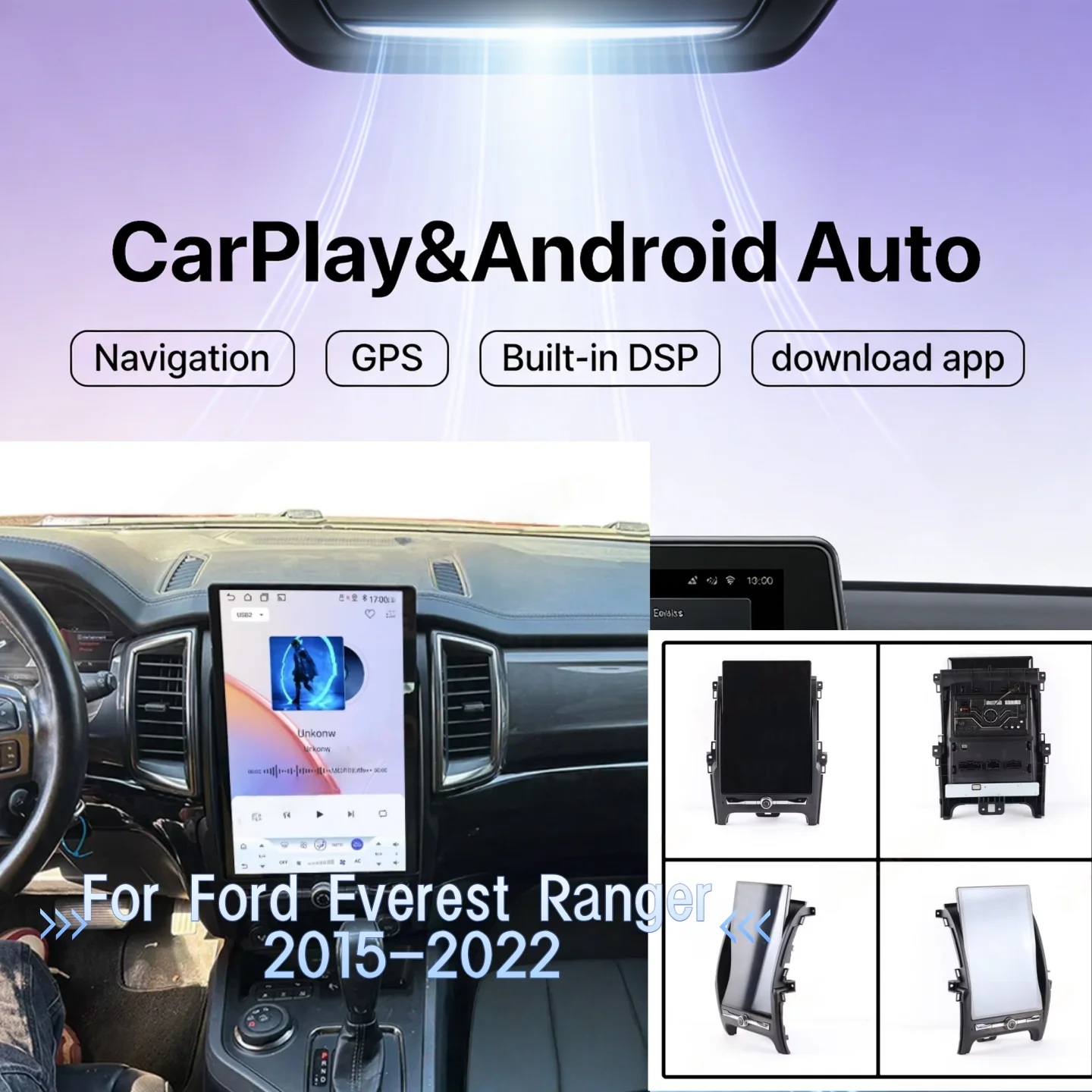 14,5-дюймовая автомобильная магнитола на Android 13.0 для Ford Ranger Everest 2015-2022, сенсорный экран, GPS-навигация, мультимедийный проигрыватель, HD-магнитола
14,5-дюймовая автомобильная магнитола на Android 13.0 для Ford Ranger Everest 2015-2022, сенсорный экран, GPS-навигация, мультимедийный проигрыватель, HD-магнитола