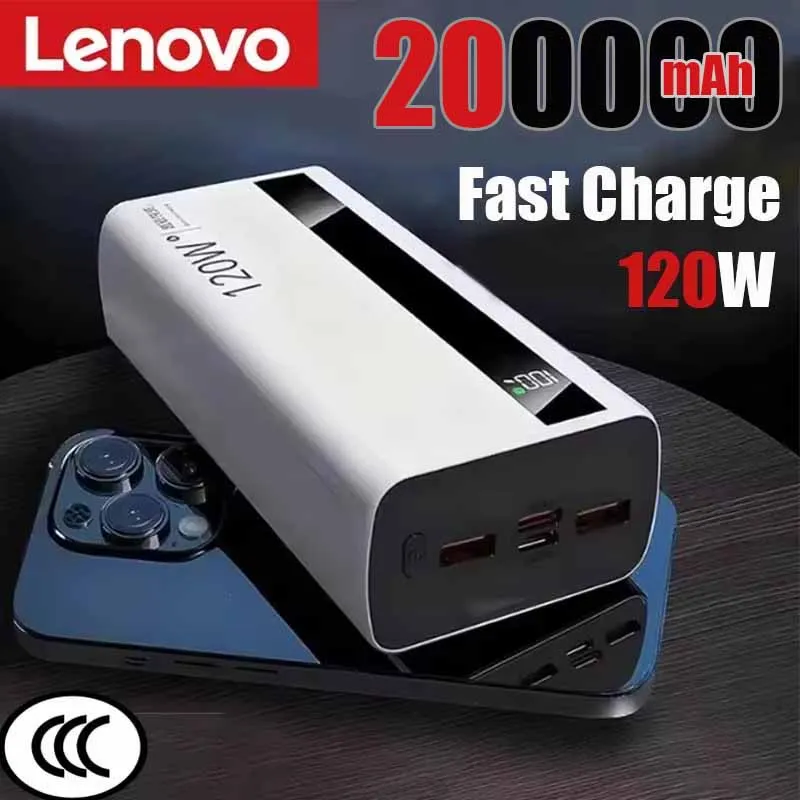 Внешний аккумулятор Lenovo 200000 мАч, сверхбыстрая зарядка 120 Вт, портативная батарея большой емкости для iPhone Samsung, новинка 2026 года
Внешний аккумулятор Lenovo 200000 мАч, сверхбыстрая зарядка 120 Вт, портативная батарея большой емкости для iPhone Samsung, новинка 2026 года