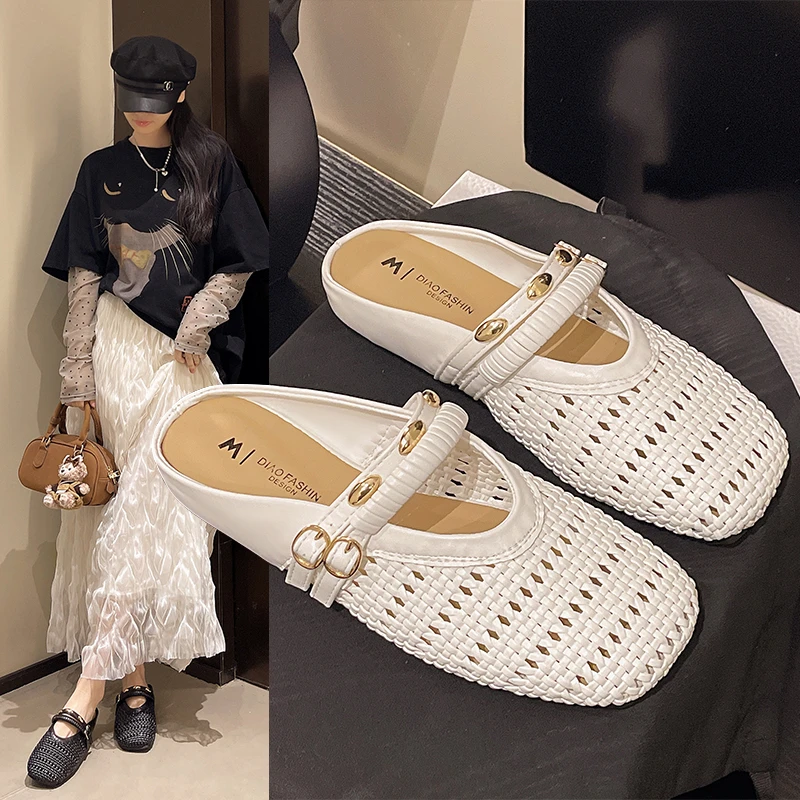 Baotou Women's Slip-On Shoes 2026 New Spring Popular Style, Height-Enhancing, Hollow Breathable, Non-Slip Lazy Shoes
Baotou Women's Slip-On Shoes 2026 New Spring Popular Style, Height-Enhancing, Hollow Breathable, Non-Slip Lazy Shoes