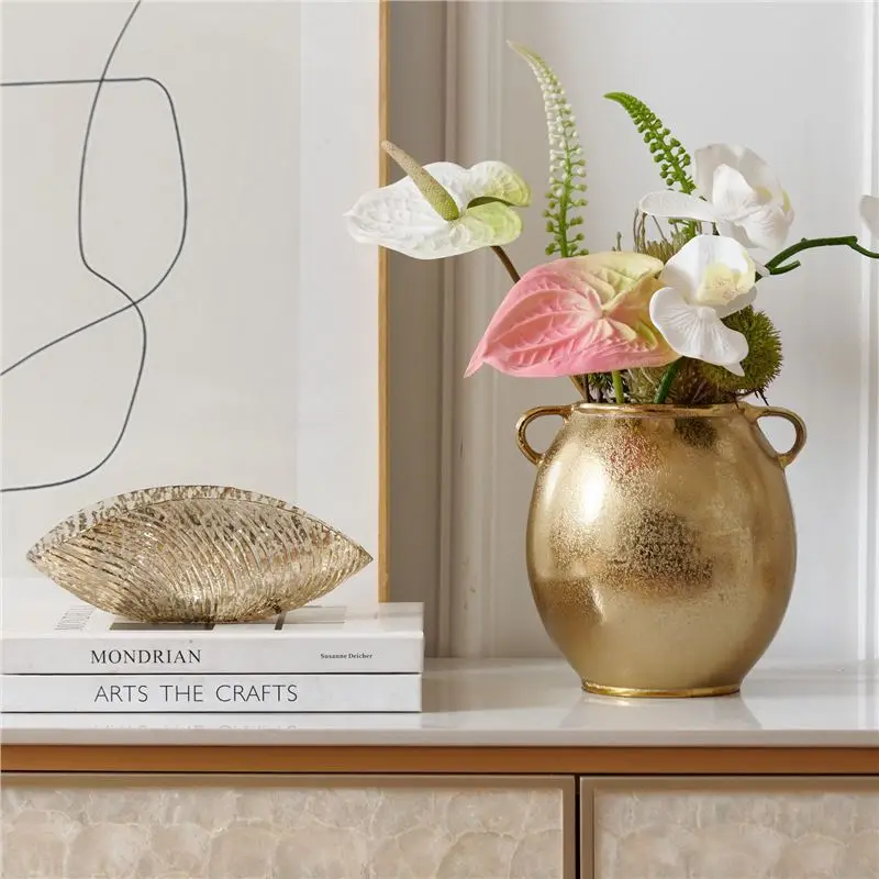 Indian vase creative aluminum gold black binaural big belly flower ware, model room vase decorative ornament
Indian vase creative aluminum gold black binaural big belly flower ware, model room vase decorative ornament
