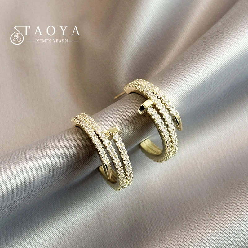Classic New Design Geometric Spiral Shape Micro Inlaid Zircon Earrings Christmas Party Jewelry Fashionable Accessories For Women
Classic New Design Geometric Spiral Shape Micro Inlaid Zircon Earrings Christmas Party Jewelry Fashionable Accessories For Women