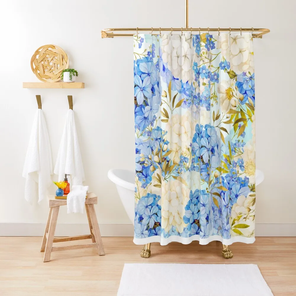 Blue and white hydrangea Shower Curtain Bathroom For Shower Waterproof Bath And Anti-Mold Curtain
Blue and white hydrangea Shower Curtain Bathroom For Shower Waterproof Bath And Anti-Mold Curtain