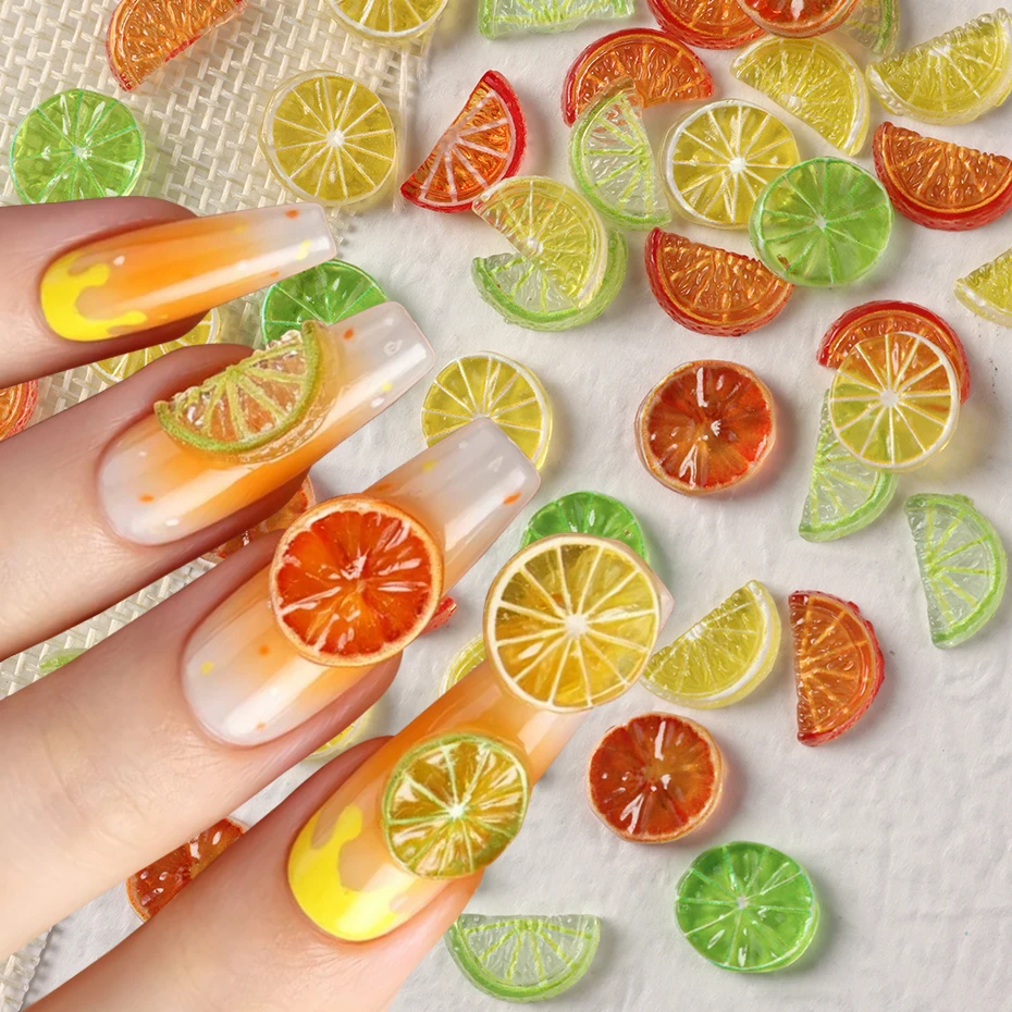 30/50 pcs Summer Lemon Orange Fruit Nail Art Charms Colorful DIY Fruit Orange Yellow Green Lemon Slices Flakes Nail Decoration
30/50 pcs Summer Lemon Orange Fruit Nail Art Charms Colorful DIY Fruit Orange Yellow Green Lemon Slices Flakes Nail Decoration