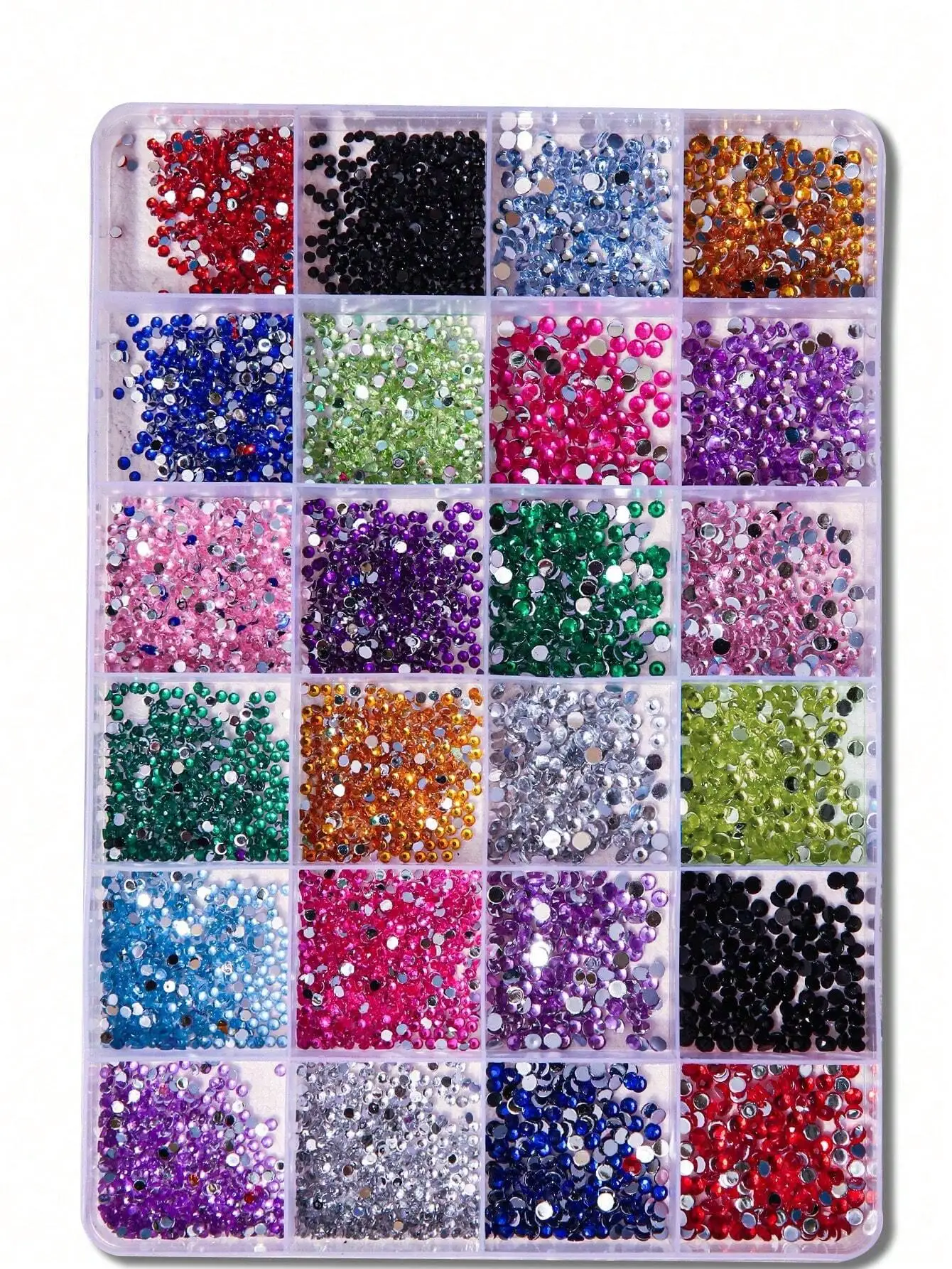 24-Grid Nail Charms Hotspot, Flat Bottom Resin Neon Electroplated AB Diamond Nail Decorations. 2mm & 3mm Diamonds. Nail Supplies, Nail Gems & Rhinestones.
24-Grid Nail Charms Hotspot, Flat Bottom Resin Neon Electroplated AB Diamond Nail Decorations. 2mm & 3mm Diamonds. Nail Supplies, Nail Gems & Rhinestones.