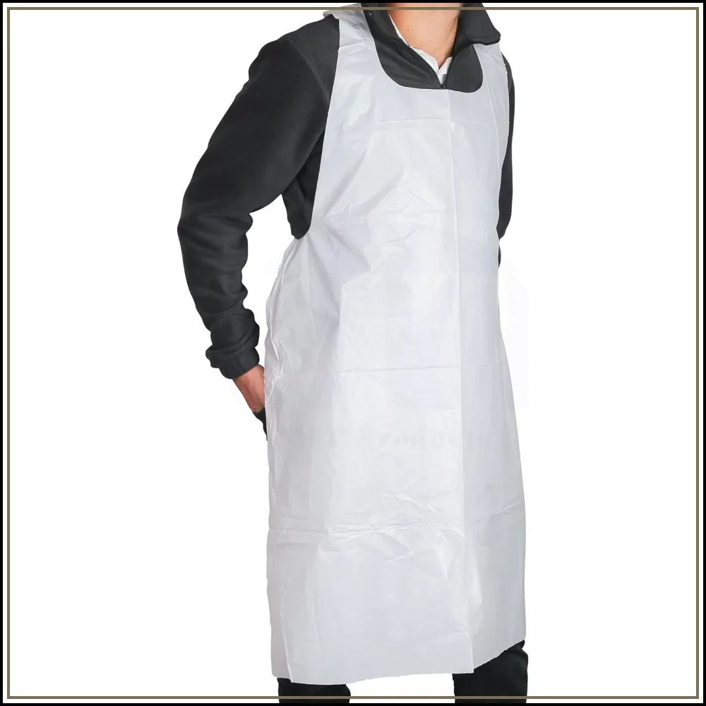 2 Mil White Disposable Poly Aprons 46x28 - Waterproof Plastic Bibs for Cooking, Dishwashing & Art
2 Mil White Disposable Poly Aprons 46x28 - Waterproof Plastic Bibs for Cooking, Dishwashing & Art