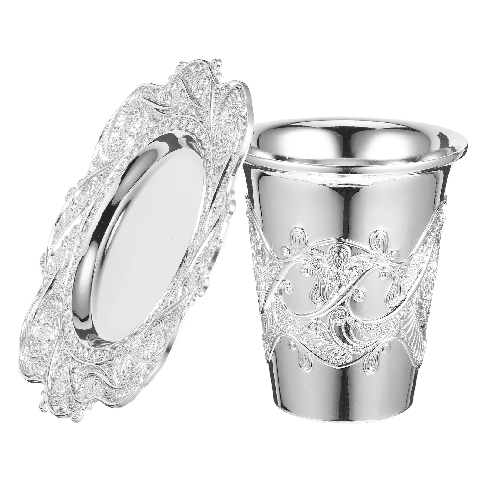 Cup Set High Footed Goblet Silver Plated Tray Elegant Design Passover Shabbos Celebration Jewish Tradition Faith
Cup Set High Footed Goblet Silver Plated Tray Elegant Design Passover Shabbos Celebration Jewish Tradition Faith