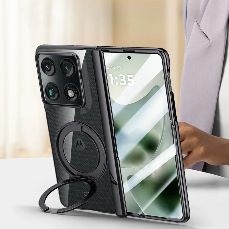 For Motorola Moto Razr Fold Case ELVEV Magnetic Transparent Electroplating PC Rotating Bracket Tempered Glass Cover with Ring
For Motorola Moto Razr Fold Case ELVEV Magnetic Transparent Electroplating PC Rotating Bracket Tempered Glass Cover with Ring