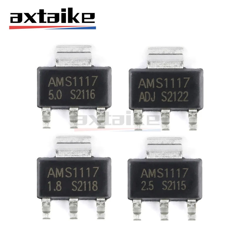 20PCS AMS1117 Series AMS1117-3.3 AMS1117-5.0 AMS1117-ADJ 1.2V 1.5V 1.8V 2.5V 3.3V 5V SOT-223 1A Low Dropout Voltage Regulator
20PCS AMS1117 Series AMS1117-3.3 AMS1117-5.0 AMS1117-ADJ 1.2V 1.5V 1.8V 2.5V 3.3V 5V SOT-223 1A Low Dropout Voltage Regulator