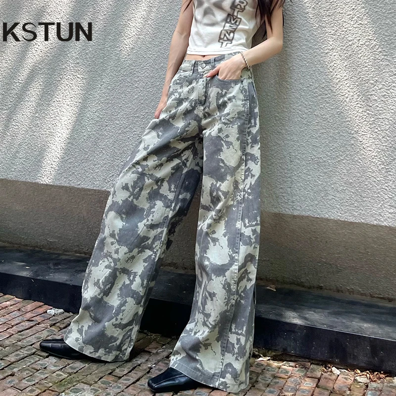 KSTUN American Vintage Camouflage Jeans Women Streetwear Low Waist Baggy Jeans Wide Leg Casual Oversized Denim Dragging Pants
KSTUN American Vintage Camouflage Jeans Women Streetwear Low Waist Baggy Jeans Wide Leg Casual Oversized Denim Dragging Pants