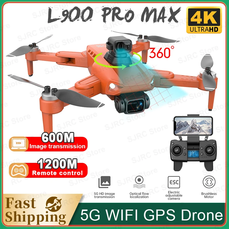 L900 Pro Max GPS Drone 4K Professional & FPV Camera Dron Foldable RC QuadcopterDual Camera Brushless 360 Obstacle Avoidance 5G
L900 Pro Max GPS Drone 4K Professional & FPV Camera Dron Foldable RC QuadcopterDual Camera Brushless 360 Obstacle Avoidance 5G