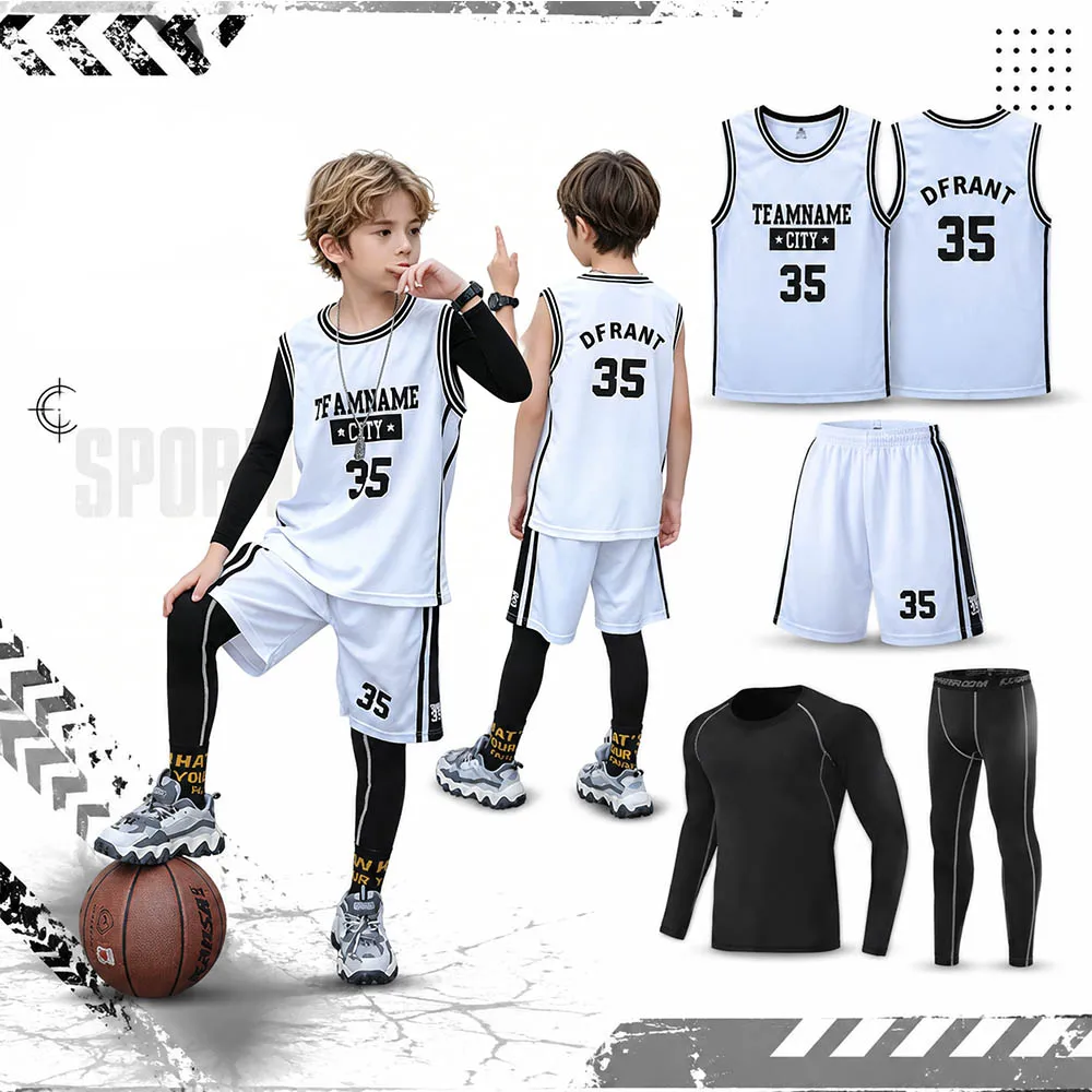 Boys Summer Sleeveless Vest Set Two-Piece Quick Dry Breathable Basketball Uniforms for Kids Outdoor Sport Training Competition
Boys Summer Sleeveless Vest Set Two-Piece Quick Dry Breathable Basketball Uniforms for Kids Outdoor Sport Training Competition