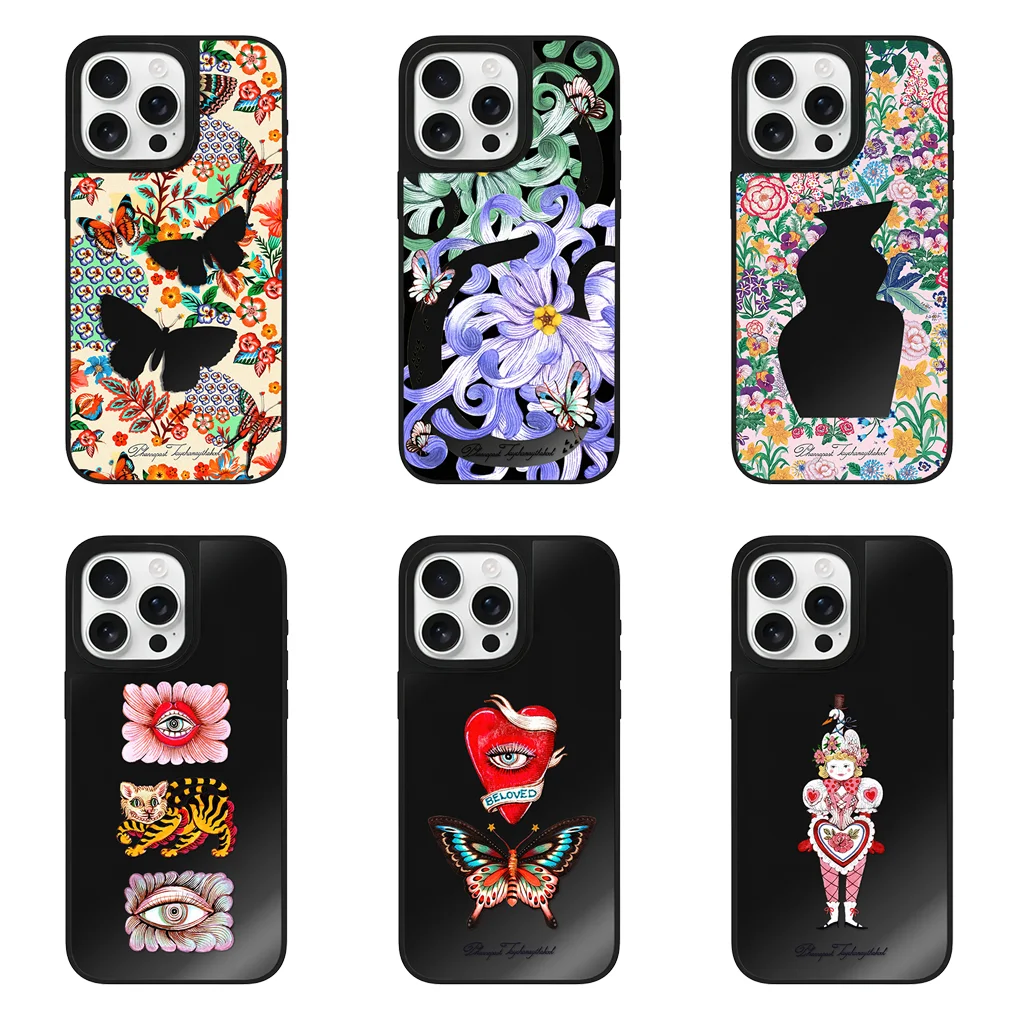 Flower Butterfly Pattern Black Mirror Surface Black Border Magnetic Phone Case for IPhone 17 16 15 14 13 12 Pro Max Cover
Flower Butterfly Pattern Black Mirror Surface Black Border Magnetic Phone Case for IPhone 17 16 15 14 13 12 Pro Max Cover