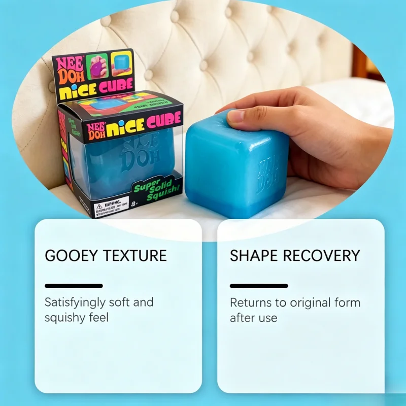 Premium Needoh Nice Cube, Sensory Fidget Tool for Anxiety Relief, Desk Toy to Boost Focus for Kids & Adults
Premium Needoh Nice Cube, Sensory Fidget Tool for Anxiety Relief, Desk Toy to Boost Focus for Kids & Adults