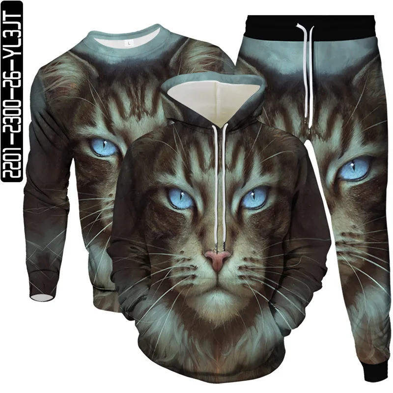 Men Tracksuits Hoodies Sweatpants Sweatshirt 3Pcs Sets Male Casual Outdoor Outfit Suit Animal Cat Print Clothes Large Size S-6XL
Men Tracksuits Hoodies Sweatpants Sweatshirt 3Pcs Sets Male Casual Outdoor Outfit Suit Animal Cat Print Clothes Large Size S-6XL